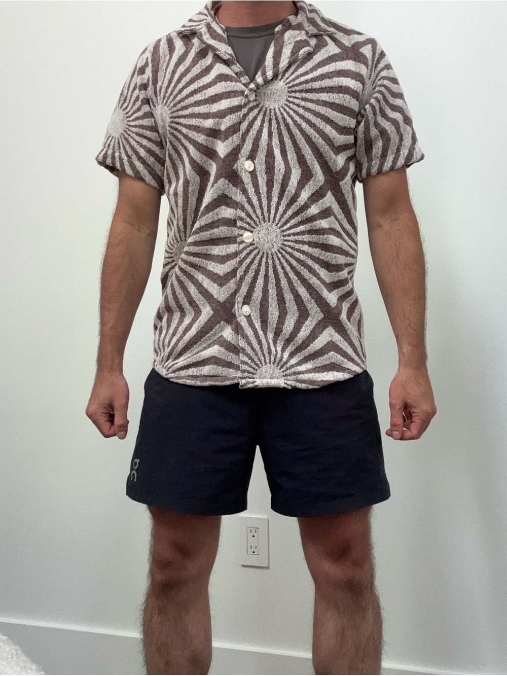 OAS Cortado Cuba Terry Shirt Brown Men’s Size Small